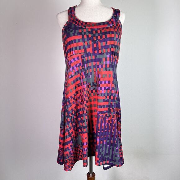 Krimson Klover Mini Dress Size Large Red Purple Tank Athletic Walking Athleisure - Picture 1 of 16